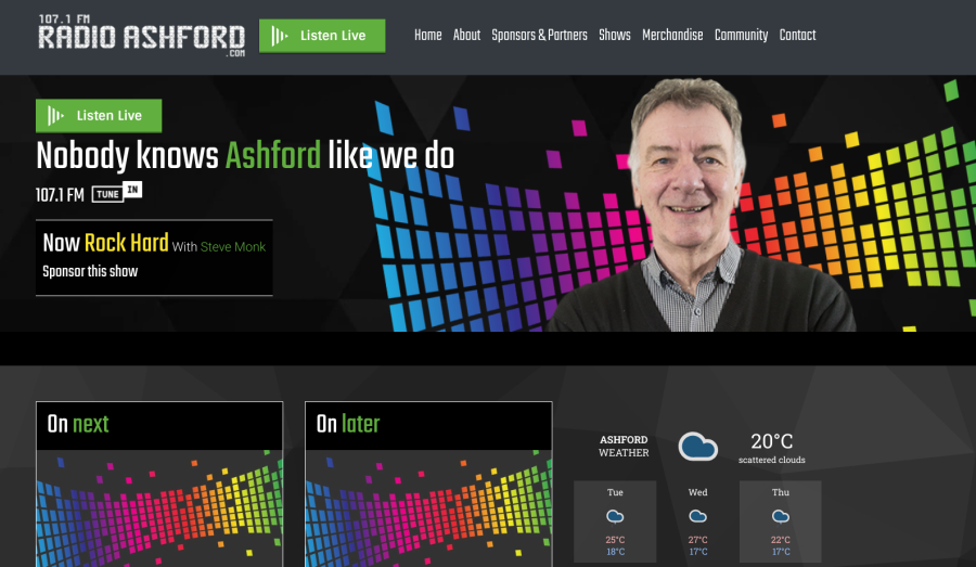 Kent website design for Radio Ashford